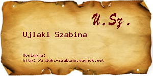 Ujlaki Szabina névjegykártya